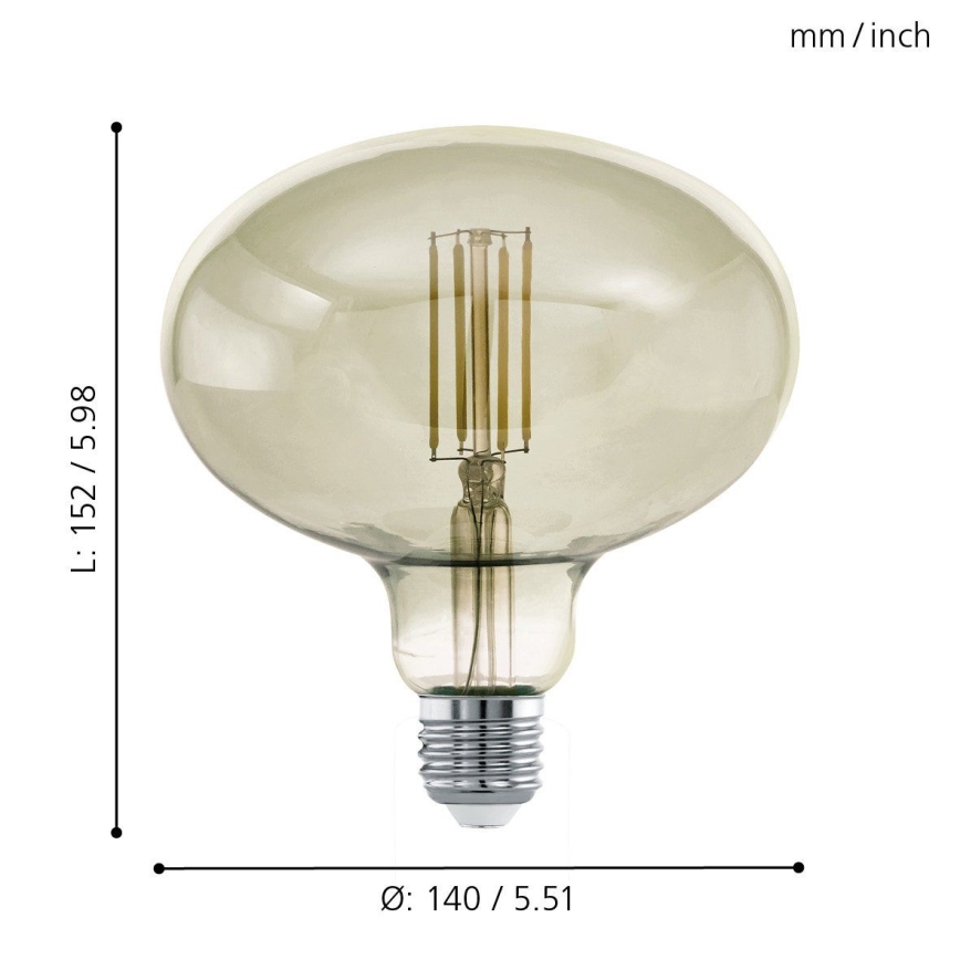 LED Dimmelhető izzó VINTAGE E27/4W/230V 3000K - Eglo 12599