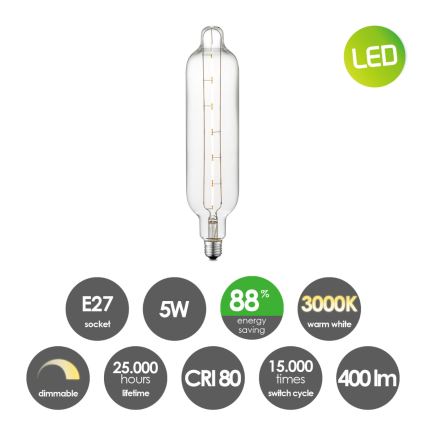 LED Dimmelhető izzó VINTAGE EDISON E27/5W/230V 3000K