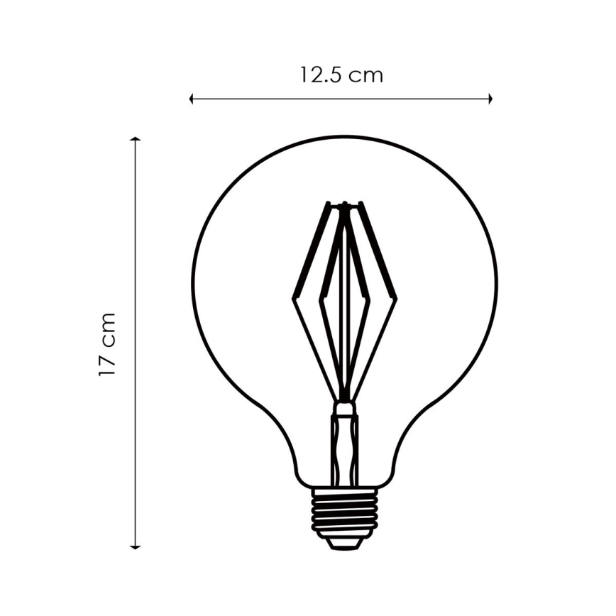 LED Dimmelhető izzó VINTAGE EDISON G125 E27/4W/230V 2700K