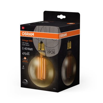 LED dimmelhető izzó VINTAGE FILAMENT E27/5,8W/230V 2200K - Osram