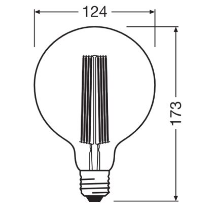 LED dimmelhető izzó VINTAGE FILAMENT E27/5,8W/230V 2200K - Osram