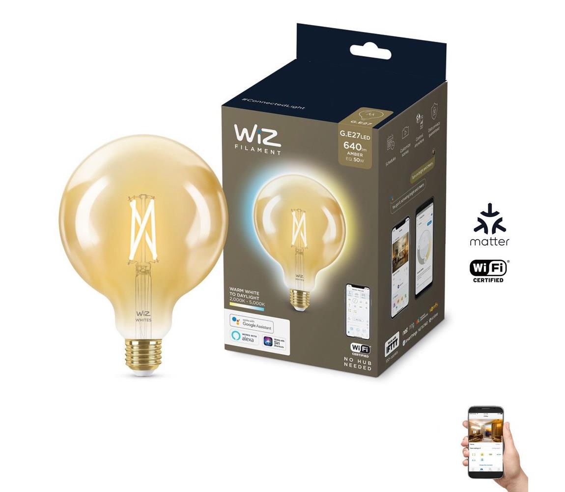 LED Dimmelhető izzó VINTAGE G125 E27/6,7W/230V 2000