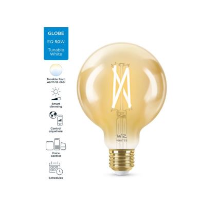 LED Dimmelhető izzó VINTAGE FILAMENT G95 E27/6,7W/230V 2000-5000K CRI 90 Wi-Fi - WiZ