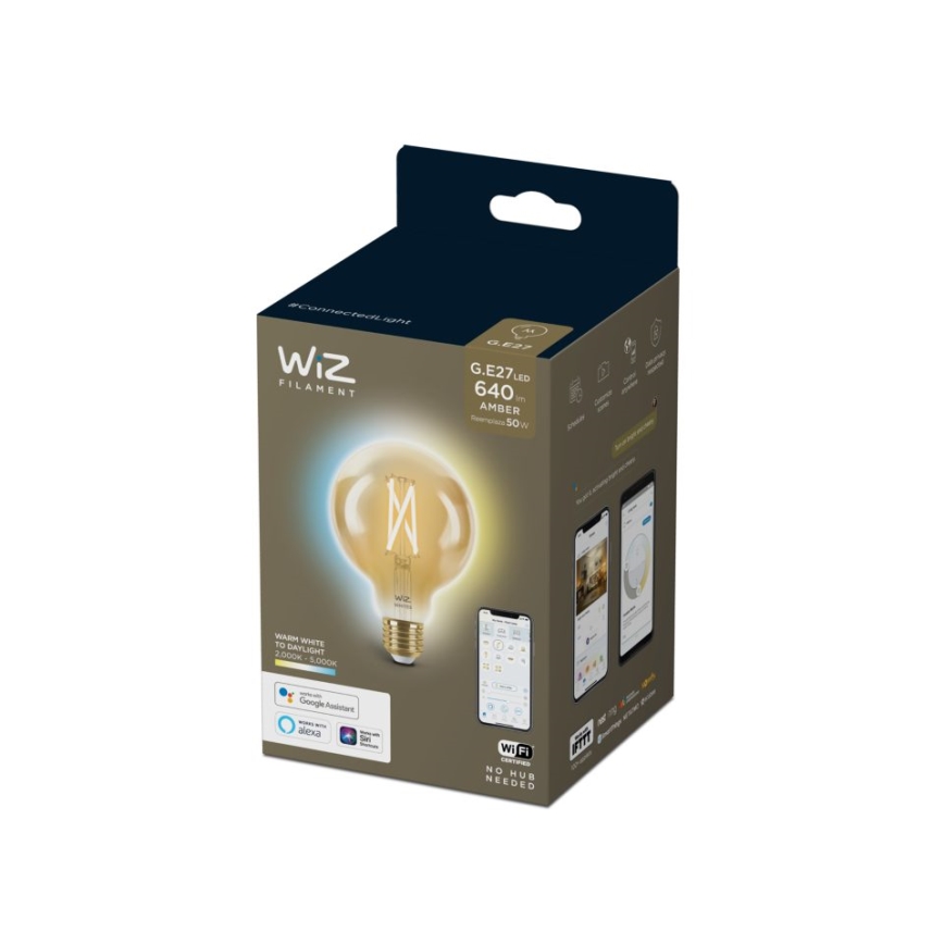 LED Dimmelhető izzó VINTAGE FILAMENT G95 E27/6,7W/230V 2000-5000K CRI 90 Wi-Fi - WiZ