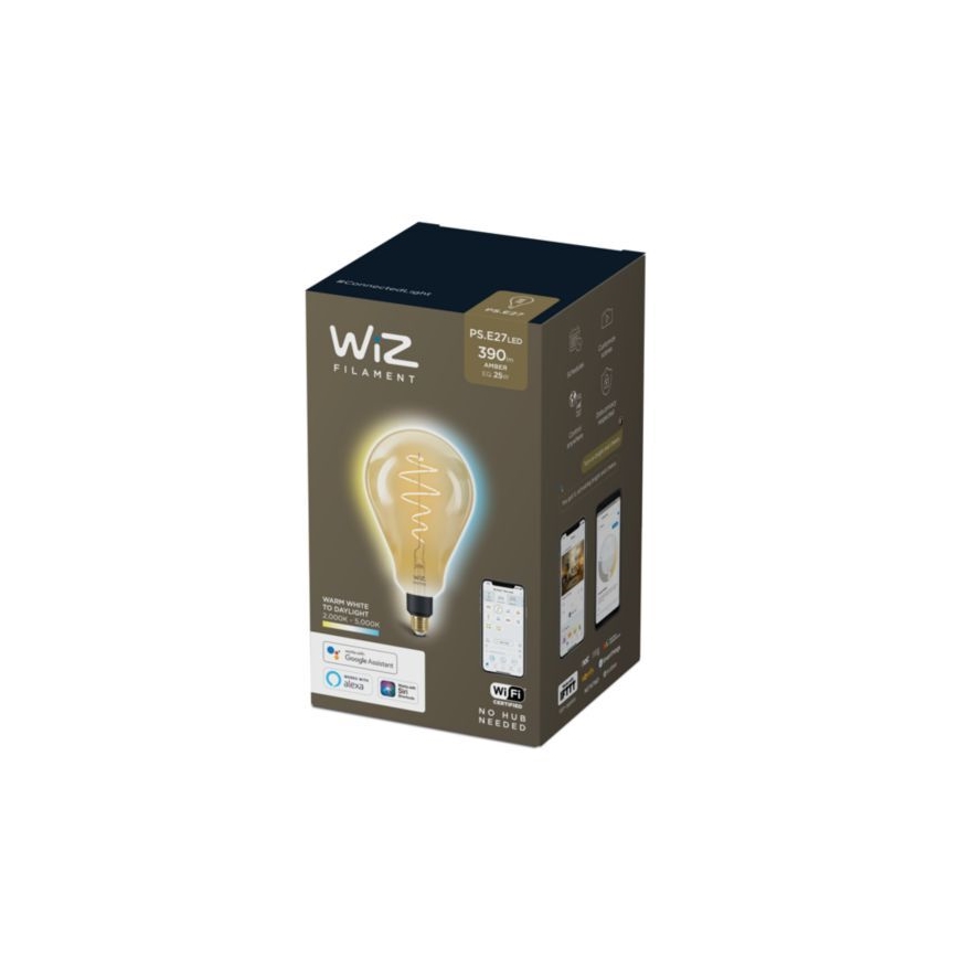 LED Dimmelhető izzó VINTAGE FILAMENT PS160 E27/6,5W/230V 2000-5000K CRI 90 Wi-Fi -WiZ