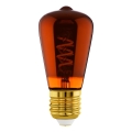 LED dimmelhető izzó VINTAGE ST48 E27/4W/230V 2000K piros - Eglo 110199
