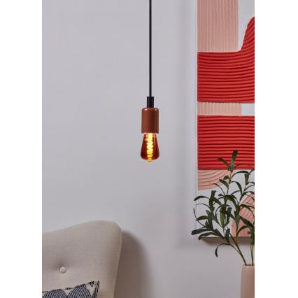 LED dimmelhető izzó VINTAGE ST48 E27/4W/230V 2000K piros - Eglo 110199