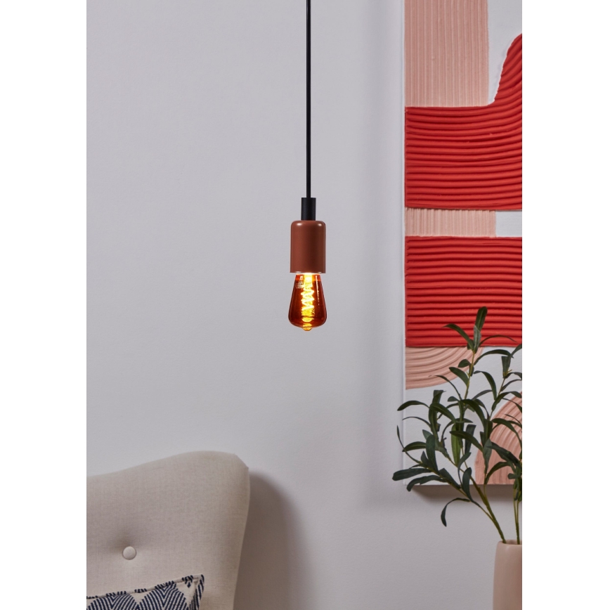 LED dimmelhető izzó VINTAGE ST48 E27/4W/230V 2000K piros - Eglo 110199