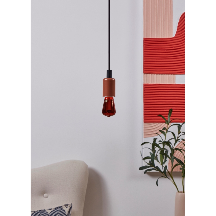 LED dimmelhető izzó VINTAGE ST48 E27/4W/230V 2000K piros - Eglo 110199