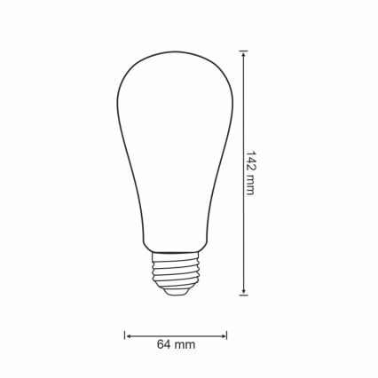LED Dimmelhető izzó VINTAGE ST64 E27/5,5W/230V 1800-2700K Wi-fi Tuya