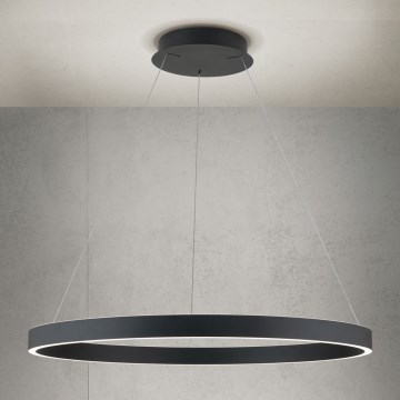 LED dimmelhető kábelen függesztett csillár KOLK LED/80W/230V 2700/3000/4000K átm. 80 cm fekete
