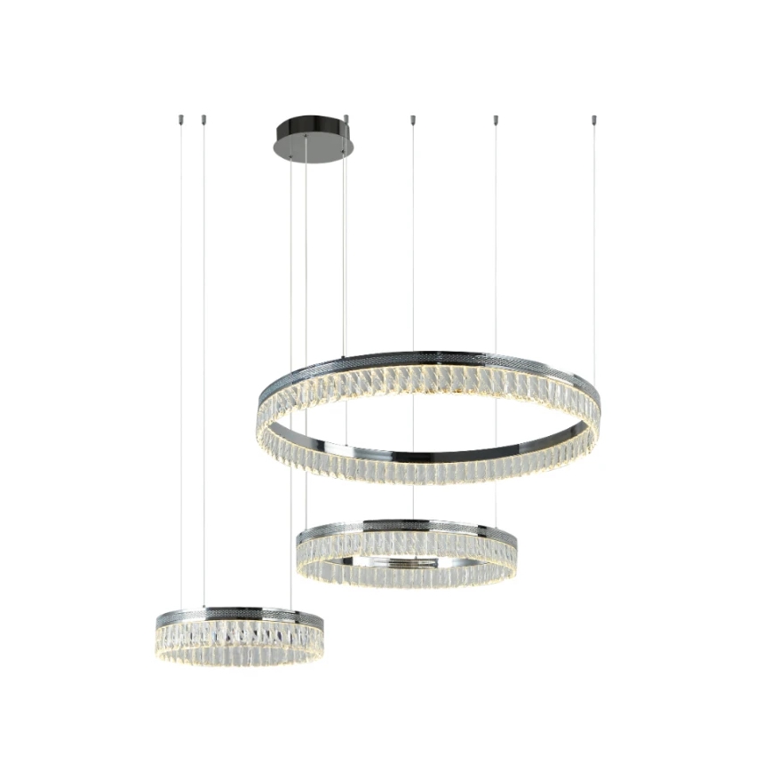 LED fényerőszabályozható kristálycsillár kábelen THALIA LED/120W/230V 3000-6000K + távirányító