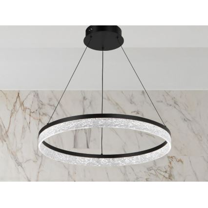 LED dimmelhető, kábelen függesztett csillár ALIANZ LED/60W/230V 3000-6000K Ø 80 cm + távirányítóval