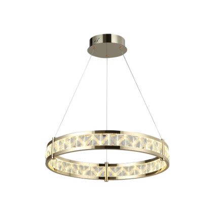 LED fényerőszabályozható kábelen függő kristálycsillár ENRIQUE LED/55W//230V 3000-6000K átm. 80 cm + távirányító