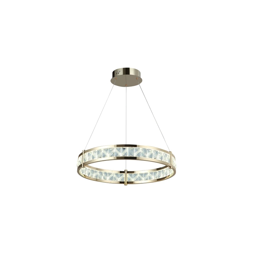 LED fényerőszabályozható kábelen függő kristálycsillár ENRIQUE LED/55W//230V 3000-6000K átm. 80 cm + távirányító