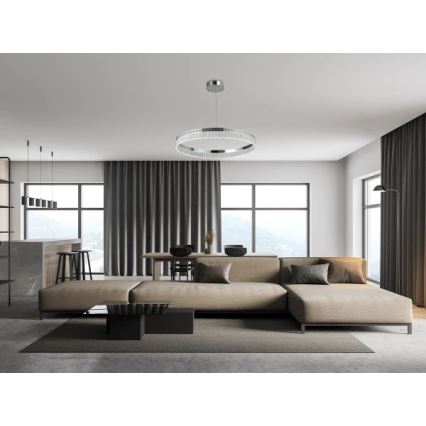 Dimmelhető LED kristálycsillár kábellel THALIA LED/55W/230V 3000-6000K Ø 80 cm + távirányító