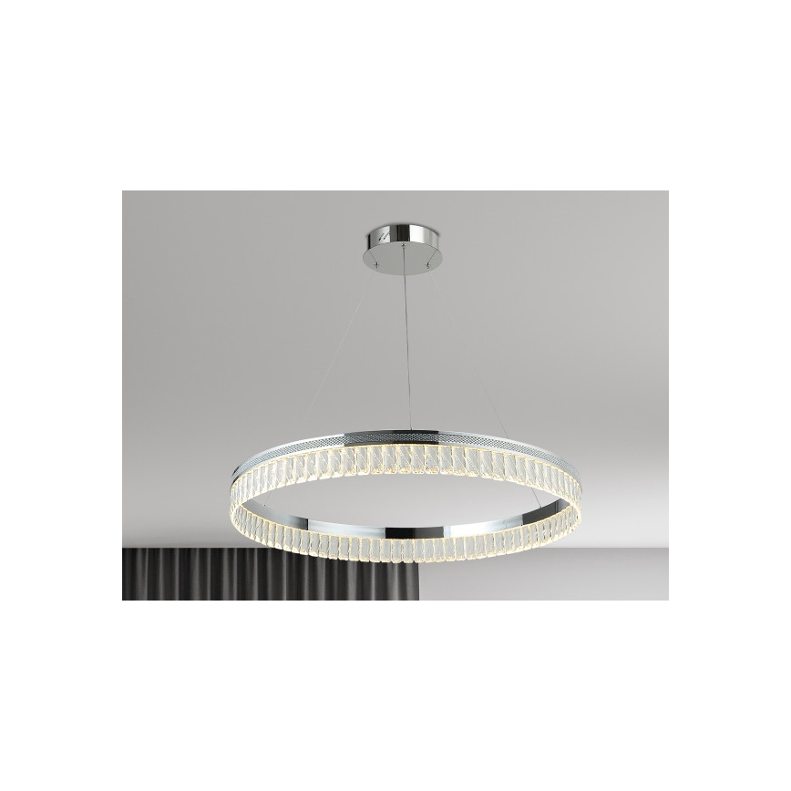 Dimmelhető LED kristálycsillár kábellel THALIA LED/55W/230V 3000-6000K Ø 80 cm + távirányító