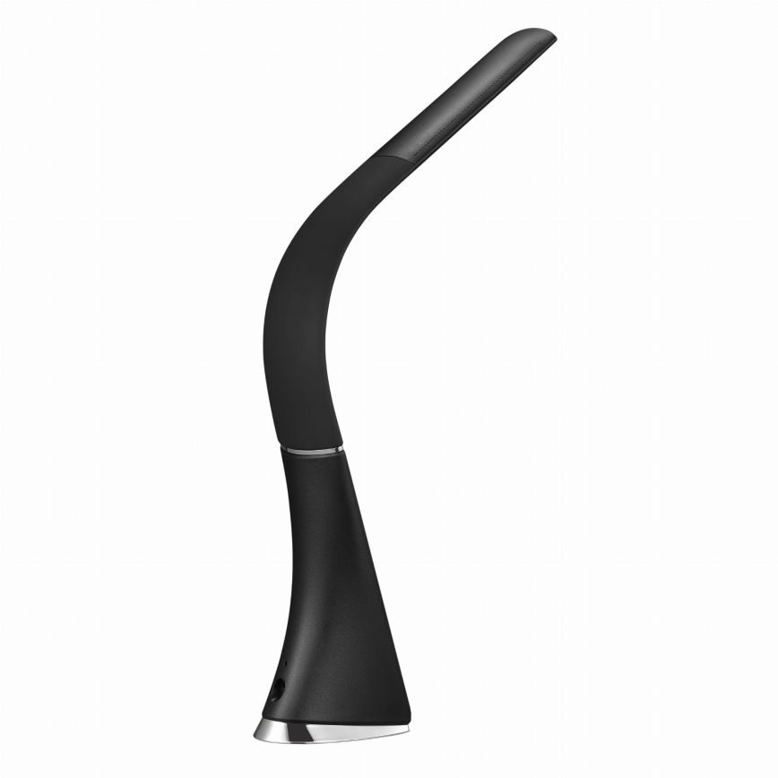 LED fényerőszabályozható érintéses asztali lámpa kijelzővel LED/7W/5V, fekete