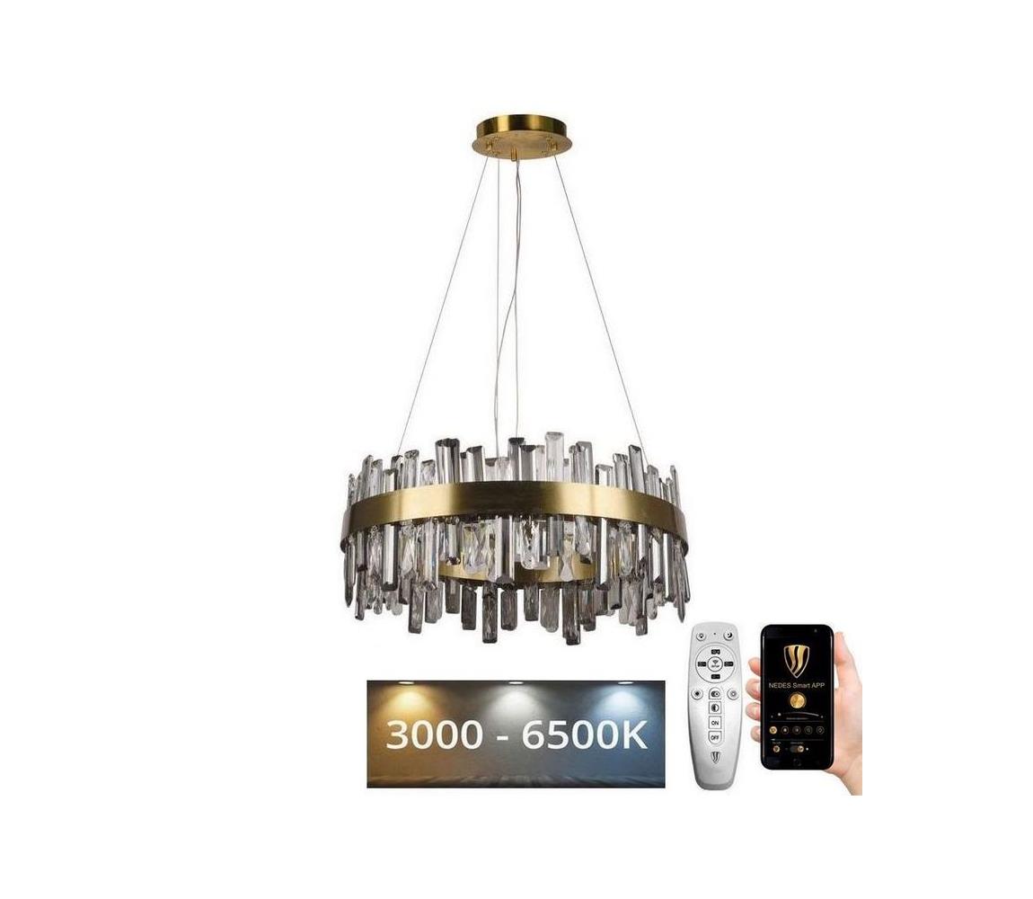 LED Dimmelhető kristály csillár zsinóron LED/80W/230V + távirányítás