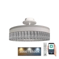 LED Dimmelhető kristály felületre szerelhető Csillár LED/75W/230V 3000-6500K fehér + távirányítás