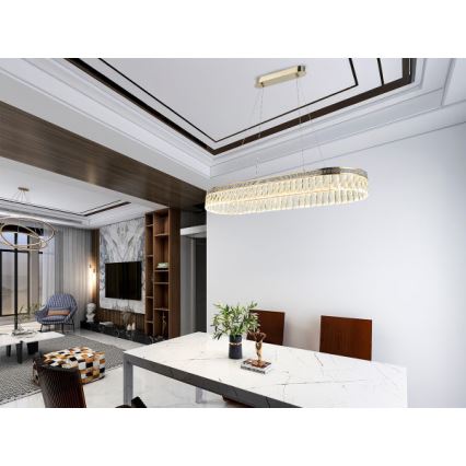 LED dimmelhető kristálycsillár kábelen THALIA LED/50W/230V 3000-6000K + távirányítóval