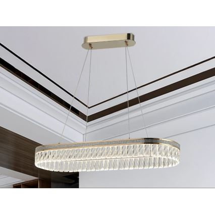 LED dimmelhető kristálycsillár kábelen THALIA LED/50W/230V 3000-6000K + távirányítóval