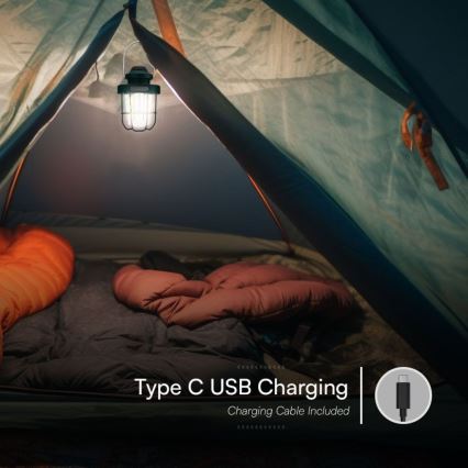 LED Dimmelhető kültér pendant rechargeable lámpa LED/5W/5V 2700-6500K IP44