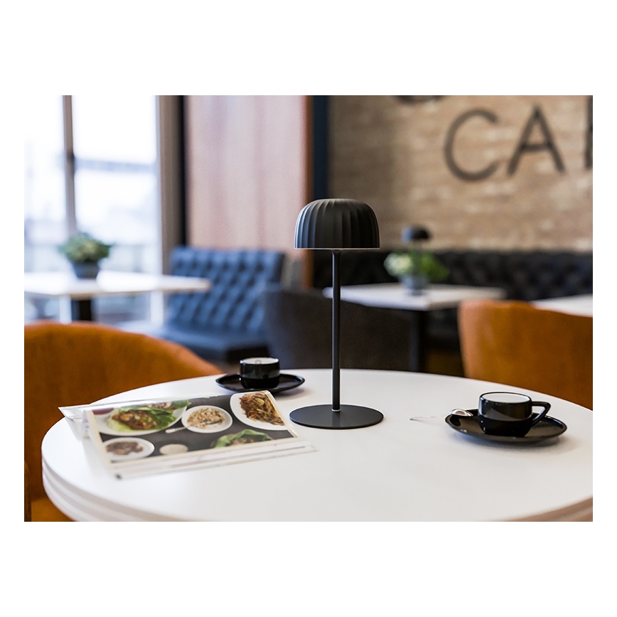 LED Dimmelhető kültéri újratölthető asztali lámpa VIVIEN LED/3W/5V 2700K 1600 mAh IP54 fekete