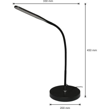 LED Dimmeres lámpa 3 az 1-ben LED/10W/230V 3000/4000/6000K CRI 90 fekete