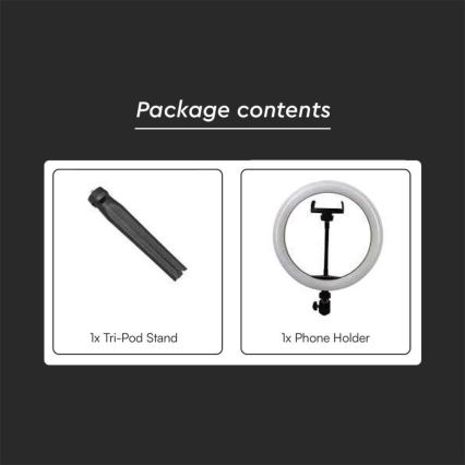 LED Dimmelhető lámpa állvánnyal és tartóval a vlogozáshoz LED/10W/5V 3200-5500K