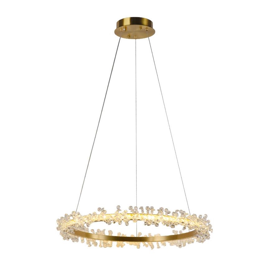 LED állítható fényerejű kristály csillár kábelre LED/40W/230V 3000-6500K arany + távirányító