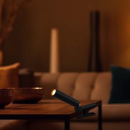 LED Dimmelhető mágneses újratölthető asztali lámpa 3in1 LED/3W/5V 4000K 1500 mAh fekete