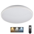 LED Dimmelhető mennyezeti lámpa ARVOS LED/37W/230V fehér + távirányítás