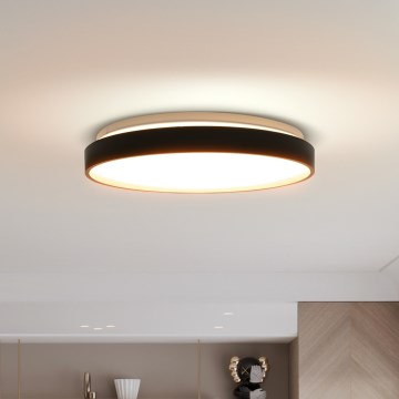 LED Dimmelhető mennyezeti lámpa CALA LED/48W/230V 3000-6500K fekete/arany + távirányítás