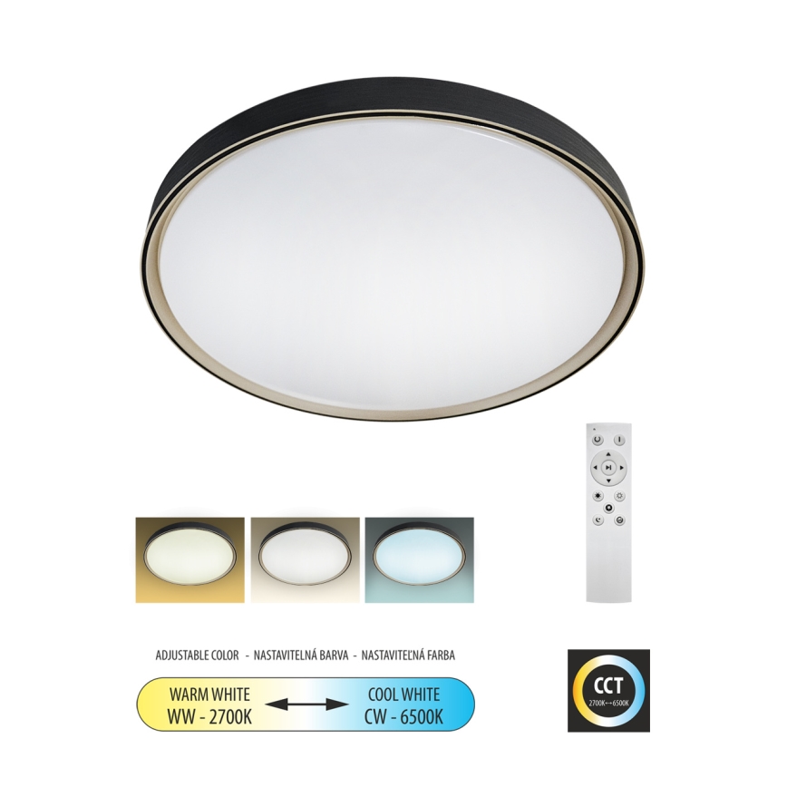 LED Dimmelhető mennyezeti lámpa EBRO LED/36W/230V 2700-6500K átm. 50 cm + távirányítás