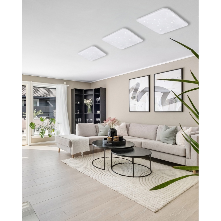 LED Dimmelhető mennyezeti lámpa FLORA LED/36W/230V 2700-6500K 43x43 cm + távirányítás