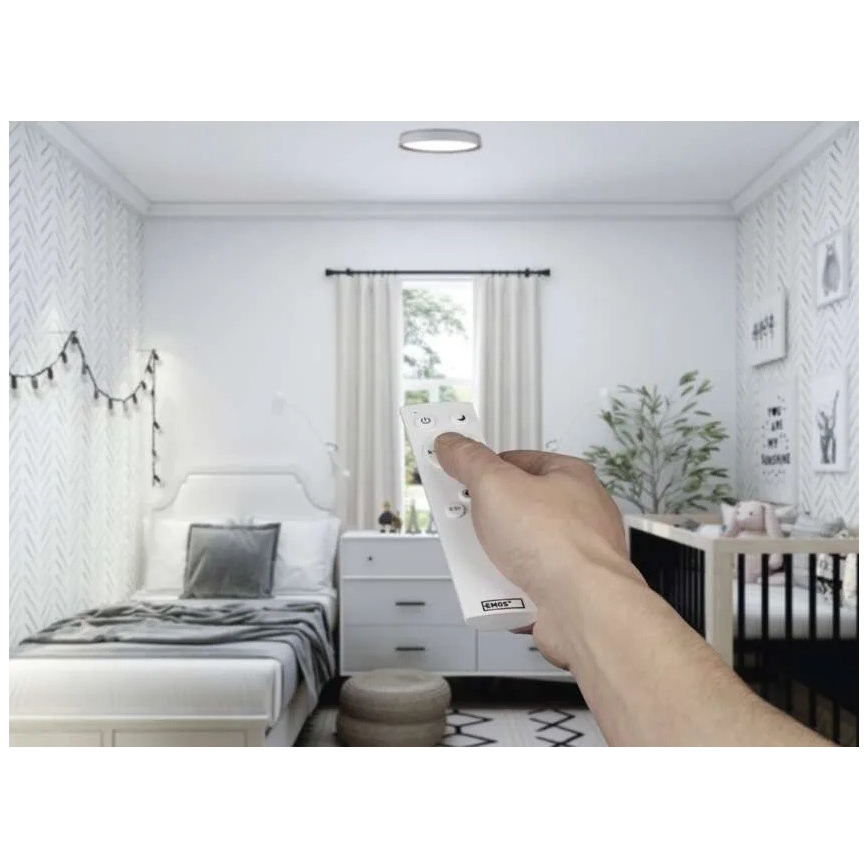 LED Fényerőszabályozható mennyezeti lámpatest ILVI LED/30W/230V 2700-6500K Ø 40 cm fehér/bézs + távirányítóval