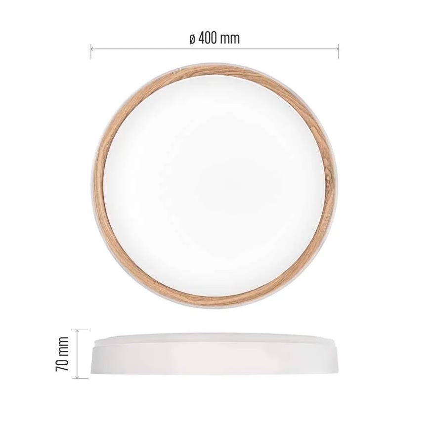 LED Fényerőszabályozható mennyezeti lámpatest ILVI LED/30W/230V 2700-6500K Ø 40 cm fehér/bézs + távirányítóval