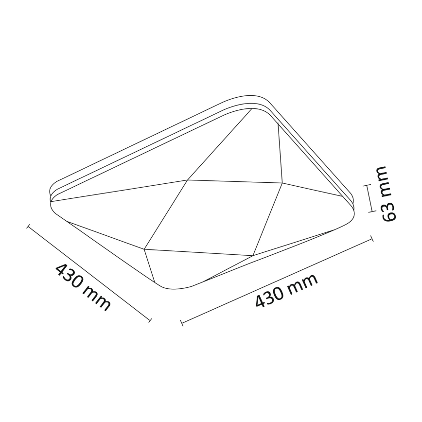 LED Dimmelhető mennyezeti lámpa KASTOR távirányítóval LED/72W/230V
