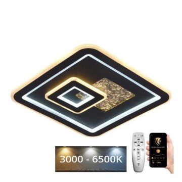 LED Dimmelhető mennyezeti lámpa LED/110W/230V 3000-6500K fekete + távirányítás