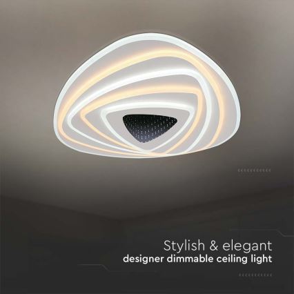LED Dimmelhető mennyezeti lámpa LED/120W/230V 3000-6500K + távirányítás