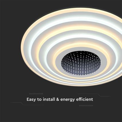 LED Dimmelhető mennyezeti lámpa LED/125W/230V 3000-6500K átm. 50 cm + távirányítás