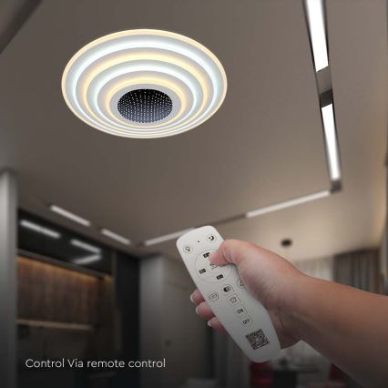 LED Dimmelhető mennyezeti lámpa LED/125W/230V 3000-6500K átm. 50 cm + távirányítás