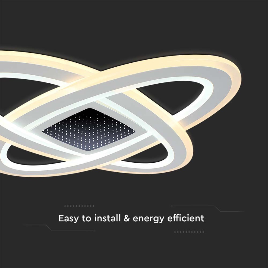 LED Dimmelhető mennyezeti lámpa LED/130W/230V 3000-6500K 62x62 cm + távirányítás