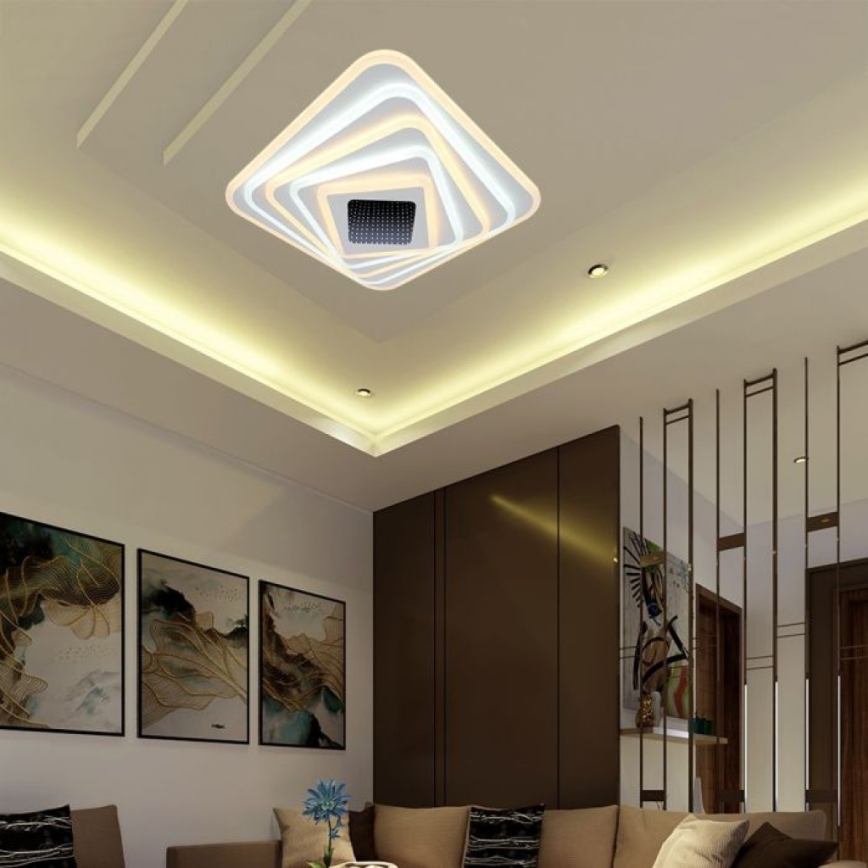 LED Dimmelhető mennyezeti lámpa LED/150W/230V 3000-6500K 51x51 cm + távirányítás