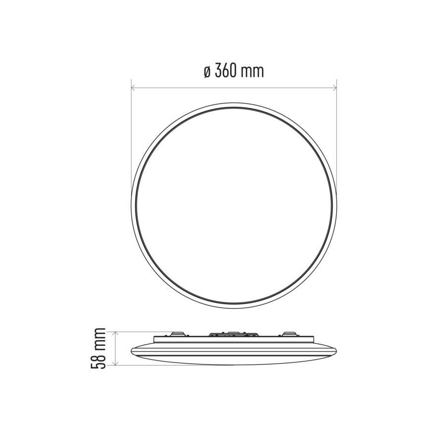 LED Dimmelhető mennyezeti lámpa LED/24W/230V + távirányító kerek