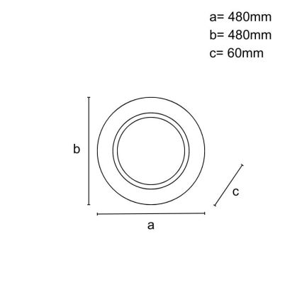 LED dimmelhető mennyezeti lámpa LED/25W/230V 3000-6500K + távirányító