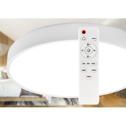 LED Dimmelhető mennyezeti lámpa LED/30W/230V 3000-6500K átm. 30 cm fehér + távirányítás