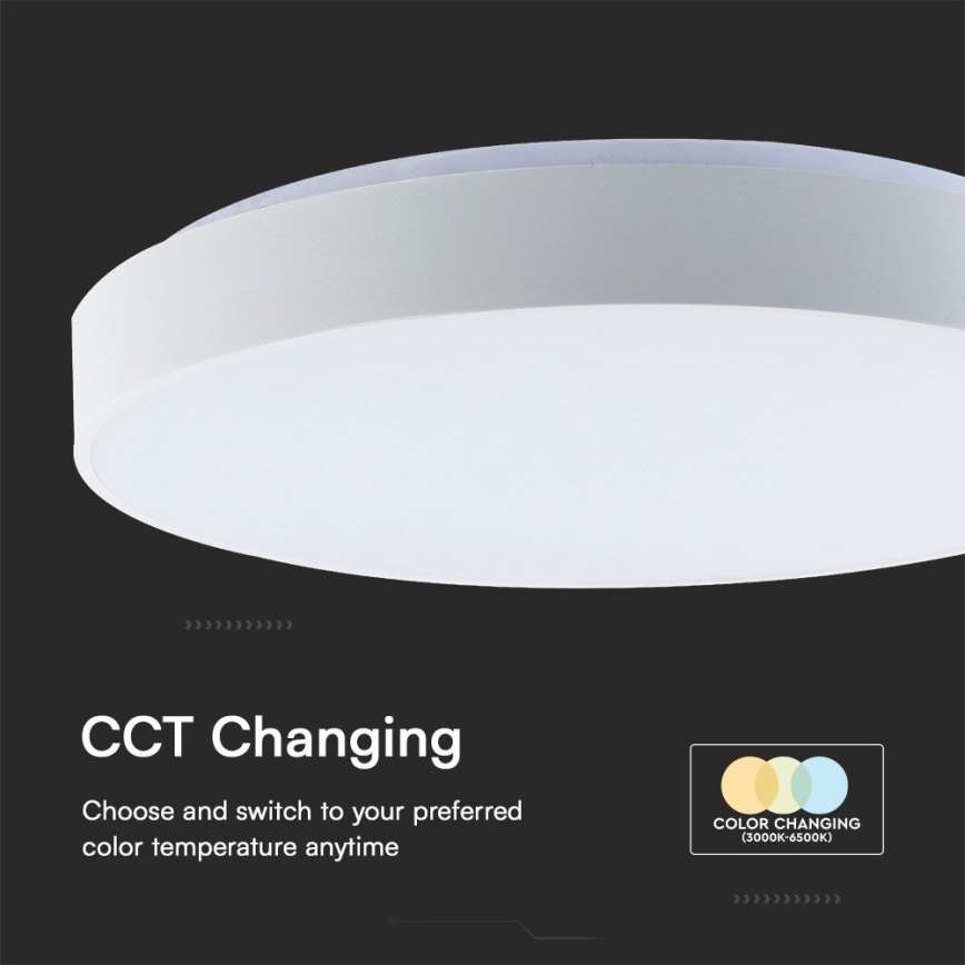 LED Dimmelhető mennyezeti lámpa LED/40W/230V 3000-6500K 39,5 cm fehér + távirányítás