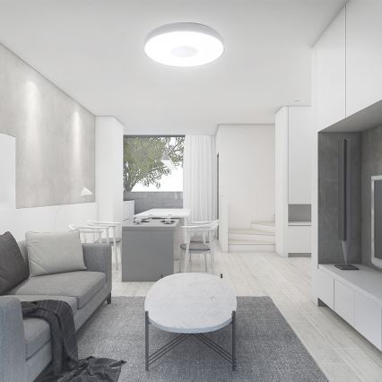 LED Dimmelhető mennyezeti lámpa LED/40W/230V 3000-6500K 39 cm fehér + távirányítás